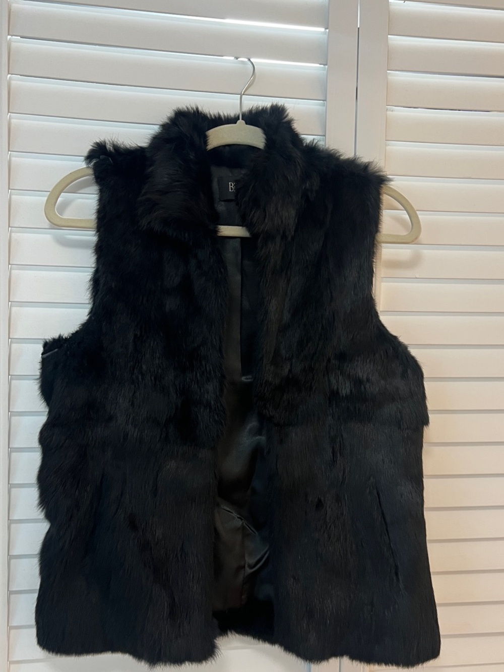 Black Rabbit Fur Vest